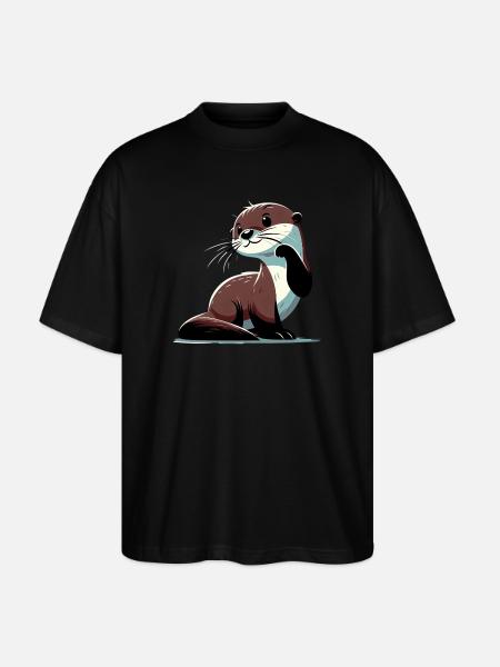 Otter - Stanley/Stella Oversized Unisex Organic T-shirt Blaster 2.0 - black