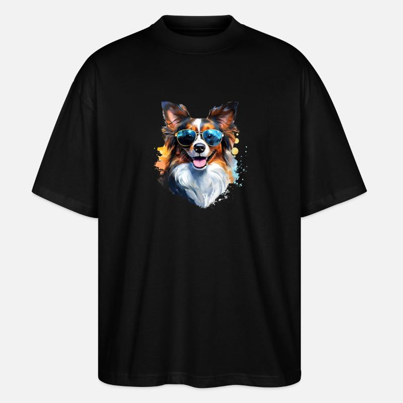 Papillon avec lunettes de soleil - T-shirt bio Blaster 2.0 coupe oversize Stanley/Stella Unisexe - noir