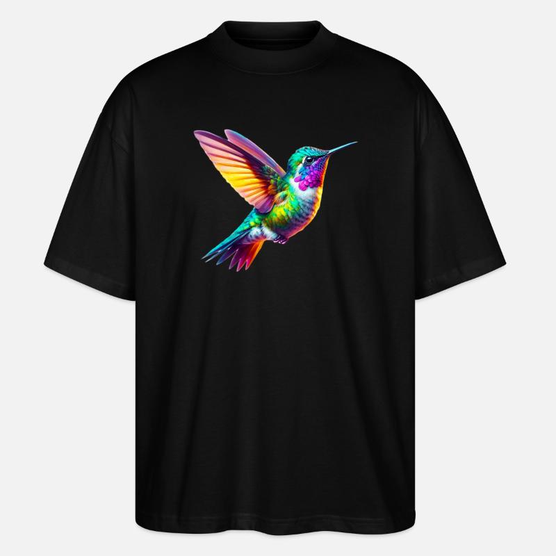 Kolibri - Stanley/Stella Oversized Unisex Bio T-Shirt Blaster 2.0 - Schwarz