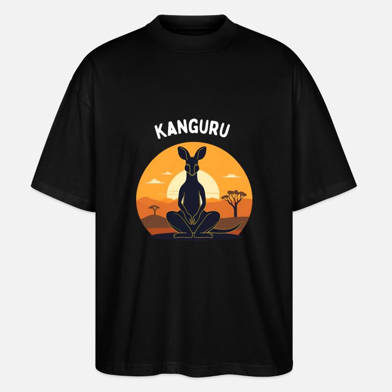 Kanguru - Stanley/Stella Oversized Unisex Bio T-Shirt Blaster 2.0 - Schwarz