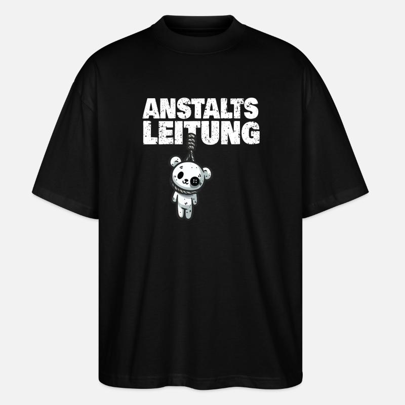 Anstaltsleitung Teddy - Stanley/Stella Oversized Unisex Bio T-Shirt Blaster 2.0 - Schwarz