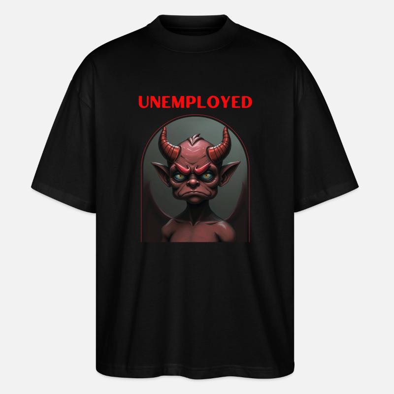 Unemployed devil - Stanley/Stella Oversized Unisex Organic T-shirt Blaster 2.0 - black