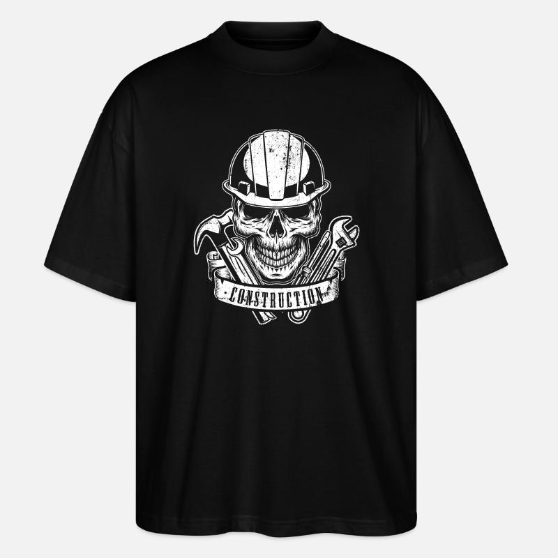 Équipement de construction de crâne - T-shirt bio Blaster 2.0 coupe oversize Stanley/Stella Unisexe - noir