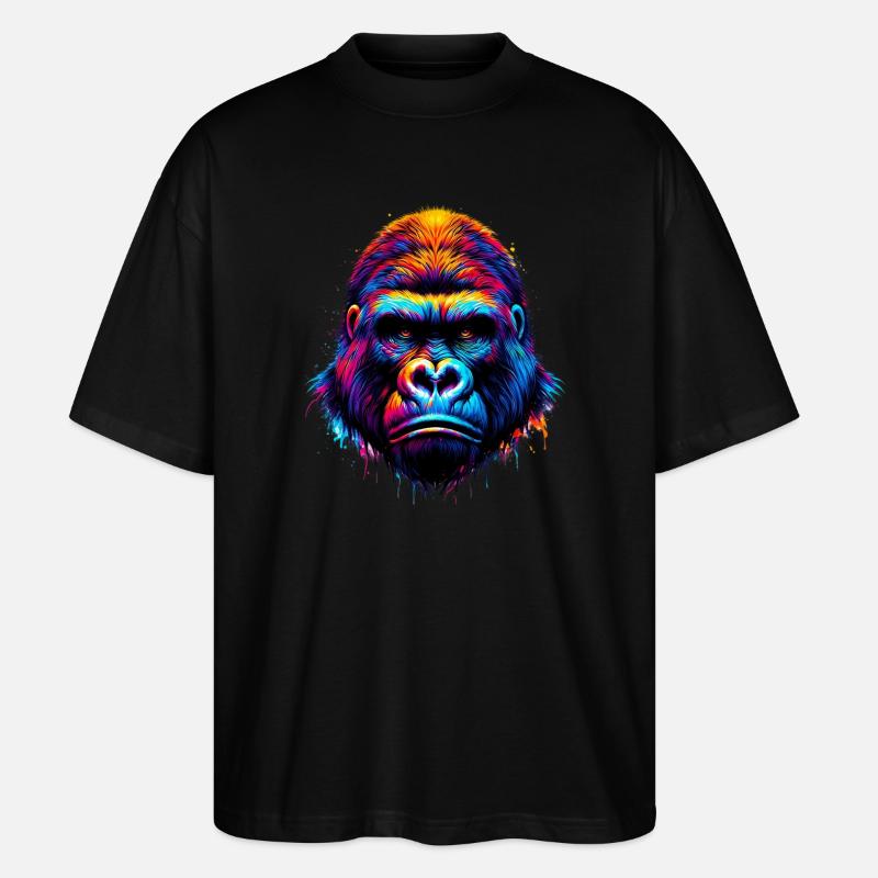 Gorille - T-shirt bio Blaster 2.0 coupe oversize Stanley/Stella Unisexe - noir