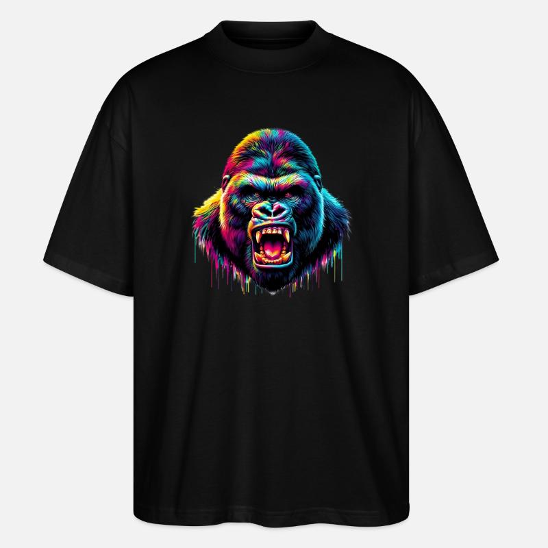 Gorilla - Stanley/Stella Oversized Unisex Bio T-Shirt Blaster 2.0 - Schwarz