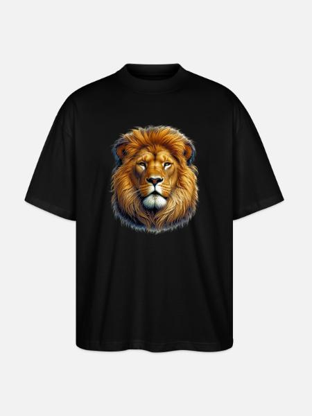 Lion - Stanley/Stella Oversized Unisex Organic T-shirt Blaster 2.0 - black
