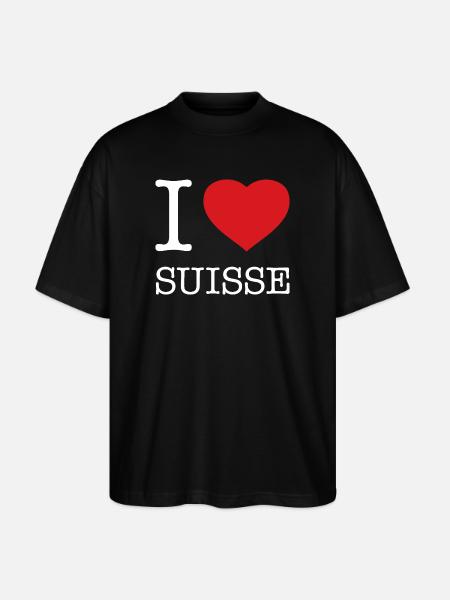 J’AIME SUISSE SUISSE - T-shirt bio Blaster 2.0 coupe oversize Stanley/Stella Unisexe - noir
