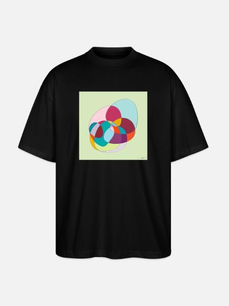 Verschlungene Farbübergänge - Stanley/Stella Oversized Unisex Bio T-Shirt Blaster 2.0 - Schwarz