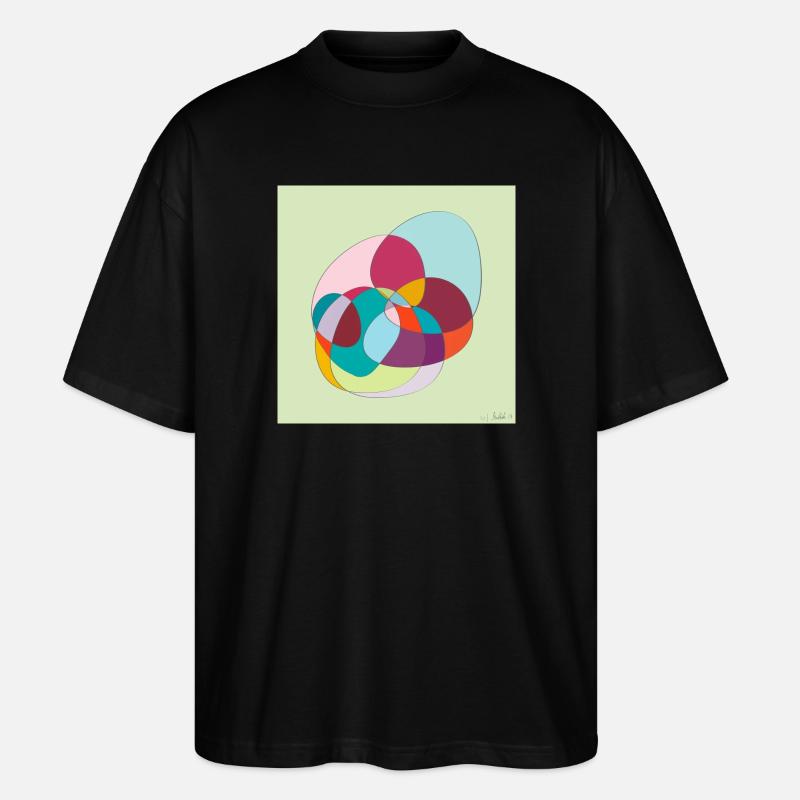 Verschlungene Farbübergänge - Stanley/Stella Oversized Unisex Bio T-Shirt Blaster 2.0 - Schwarz