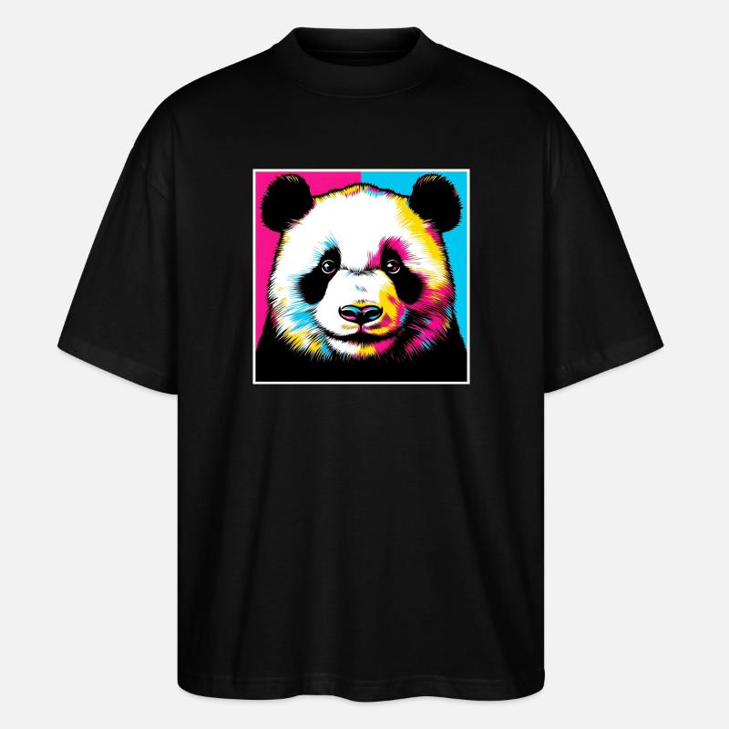 Panda - T-shirt bio Blaster 2.0 coupe oversize Stanley/Stella Unisexe - noir