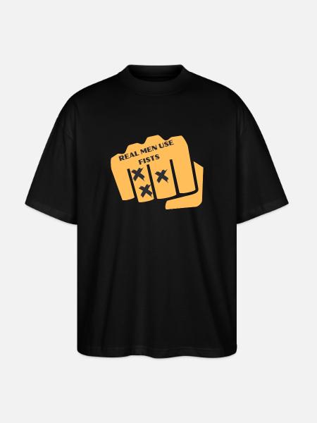 Fists Card Graphic - Stanley/Stella Oversized Unisex Organic T-shirt Blaster 2.0 - black
