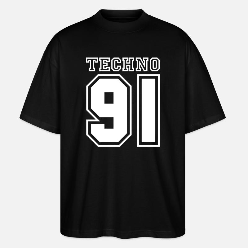 TECHNO 91 - T-shirt bio Blaster 2.0 coupe oversize Stanley/Stella Unisexe - noir
