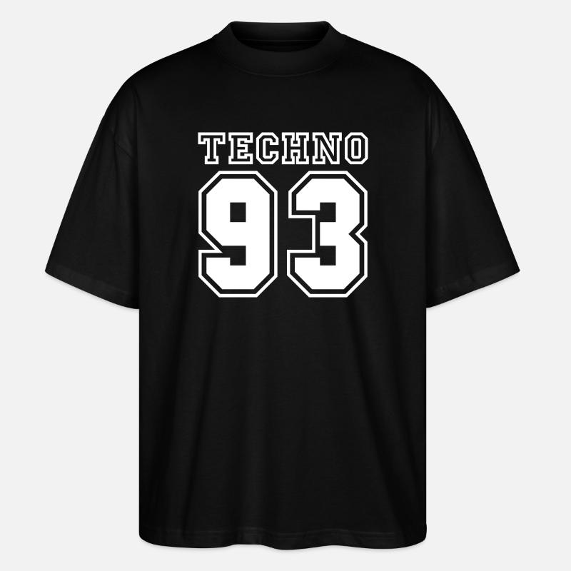 TECHNO 93 - Stanley/Stella Oversized Unisex Bio T-Shirt Blaster 2.0 - Schwarz