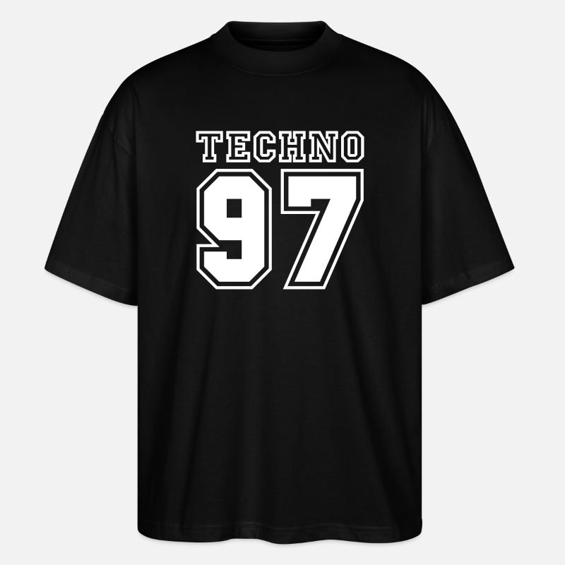 TECHNO 97 - T-shirt bio Blaster 2.0 coupe oversize Stanley/Stella Unisexe - noir