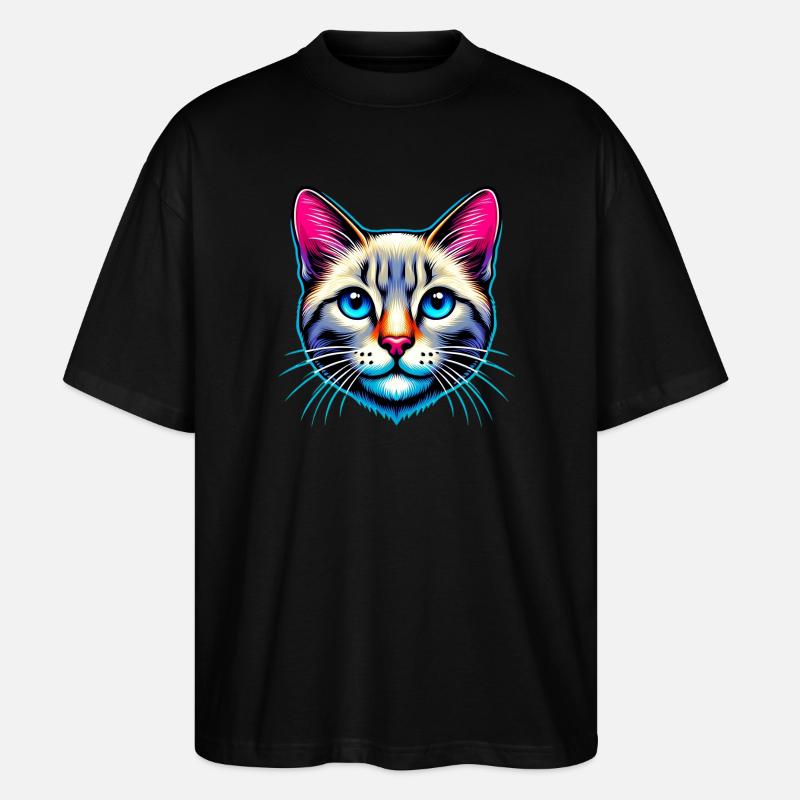 Chat - T-shirt bio Blaster 2.0 coupe oversize Stanley/Stella Unisexe - noir