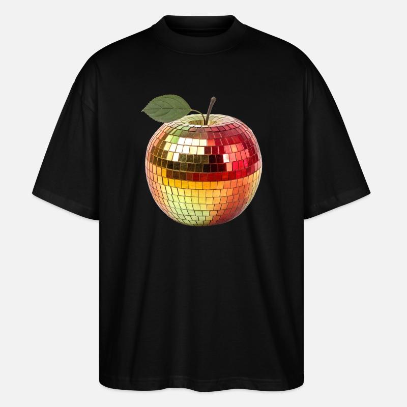 Disco Party Früchte, Apfel - Stanley/Stella Oversized Unisex Bio T-Shirt Blaster 2.0 - Schwarz