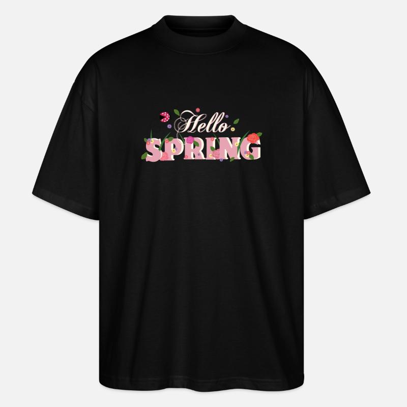 Bonjour le printemps - T-shirt bio Blaster 2.0 coupe oversize Stanley/Stella Unisexe - noir