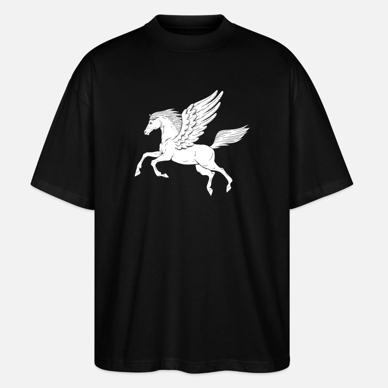 Pégase - T-shirt bio Blaster 2.0 coupe oversize Stanley/Stella Unisexe - noir