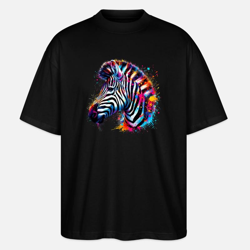 Zebra - Stanley/Stella Oversized Unisex Bio T-Shirt Blaster 2.0 - Schwarz