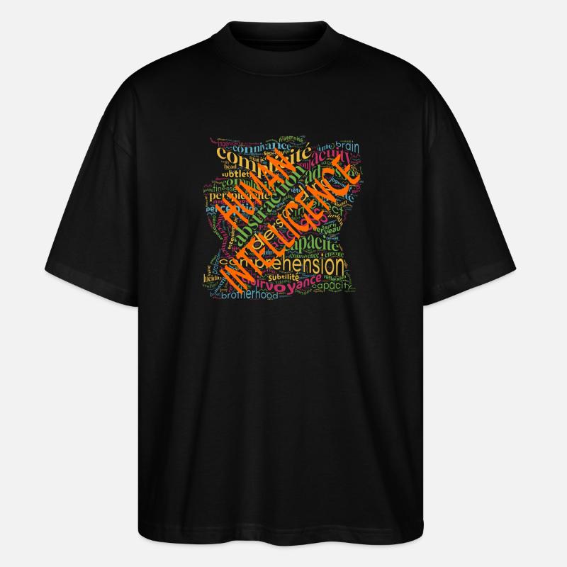 Cloud für menschliche Intelligenz - Stanley/Stella Oversized Unisex Bio T-Shirt Blaster 2.0 - Schwarz
