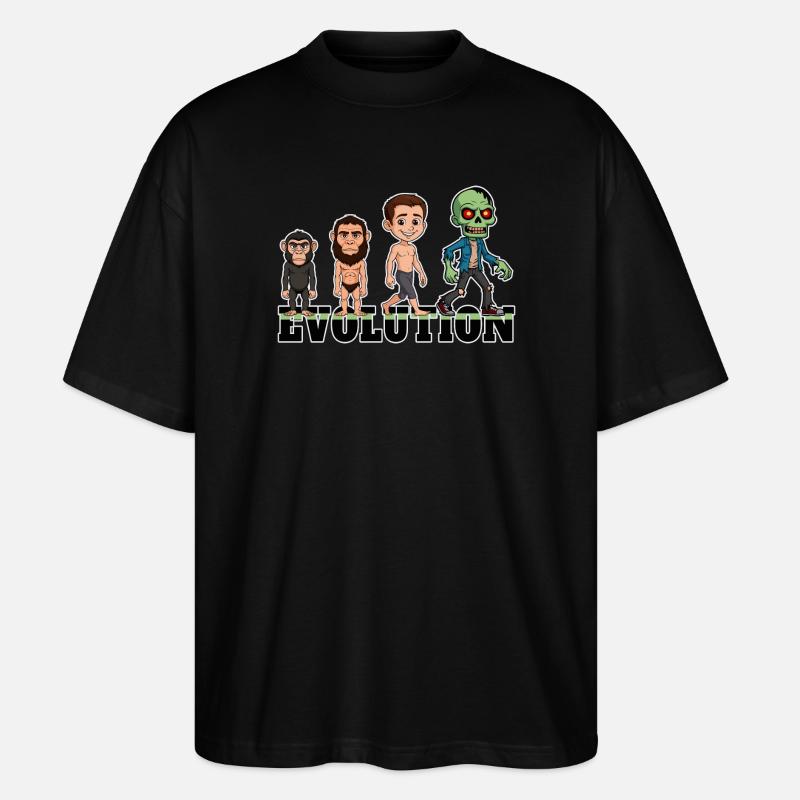 Evolution Zombie - Stanley/Stella Oversized Unisex Bio T-Shirt Blaster 2.0 - Schwarz