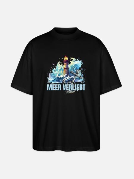 Meer verliebt - Stanley/Stella Oversized Unisex Bio T-Shirt Blaster 2.0 - Schwarz