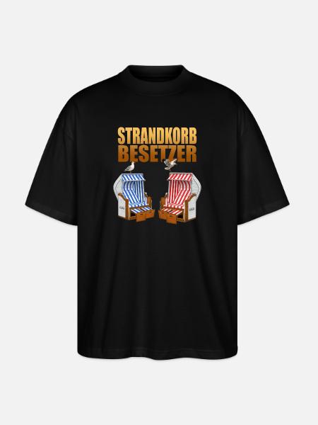 Strandkorb Besetzer - Stanley/Stella Oversized Unisex Bio T-Shirt Blaster 2.0 - Schwarz