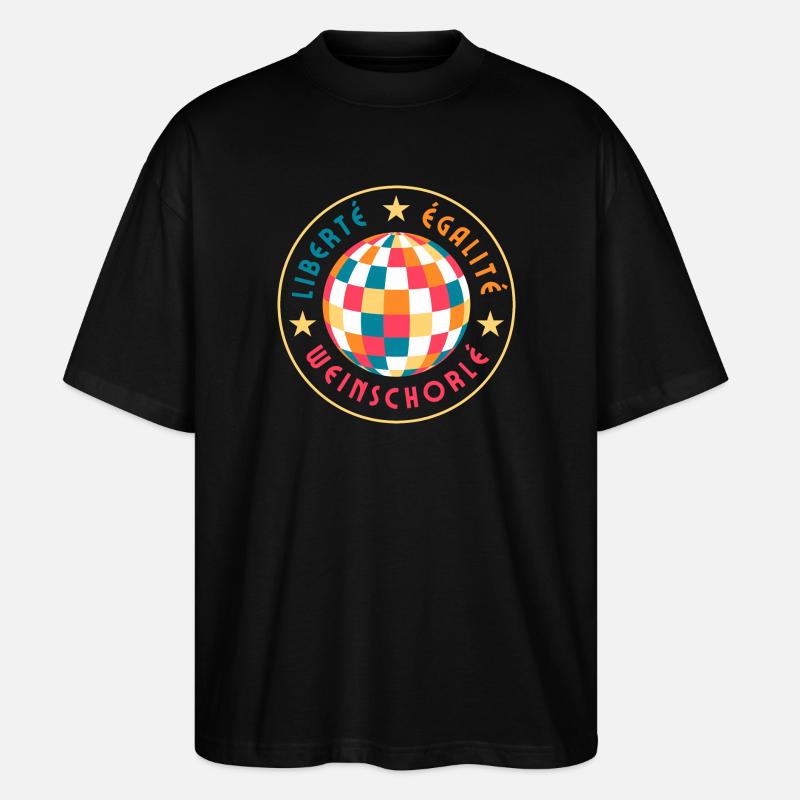 Liberté Egalité Weinschorlé - Stanley/Stella Oversized Unisex Bio T-Shirt Blaster 2.0 - Schwarz