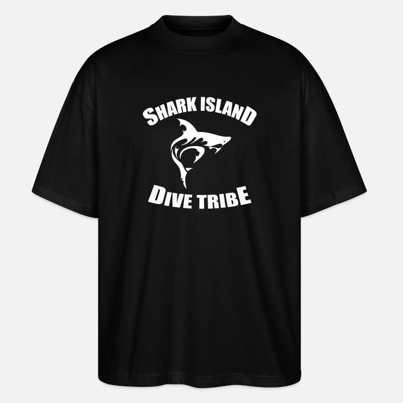 SHARK ISLAND DIVE TRIBE - Stanley/Stella Oversized Unisex Bio T-Shirt Blaster 2.0 - Schwarz