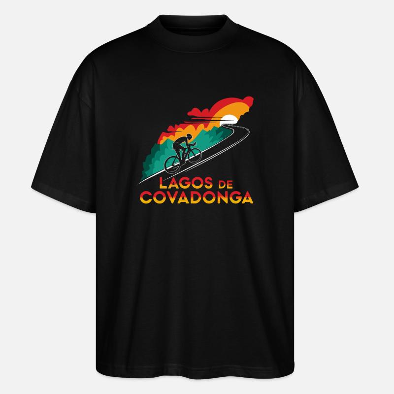 Lacs de Covadonga Cycling Spain - T-shirt bio Blaster 2.0 coupe oversize Stanley/Stella Unisexe - noir