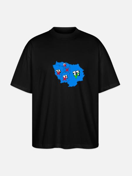 Ile de France Region - Stanley/Stella Oversized Unisex Organic T-shirt Blaster 2.0 - black