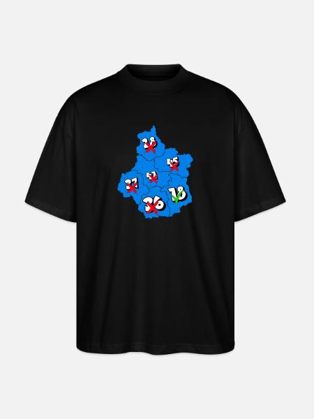 Région centre - T-shirt bio Blaster 2.0 coupe oversize Stanley/Stella Unisexe - noir