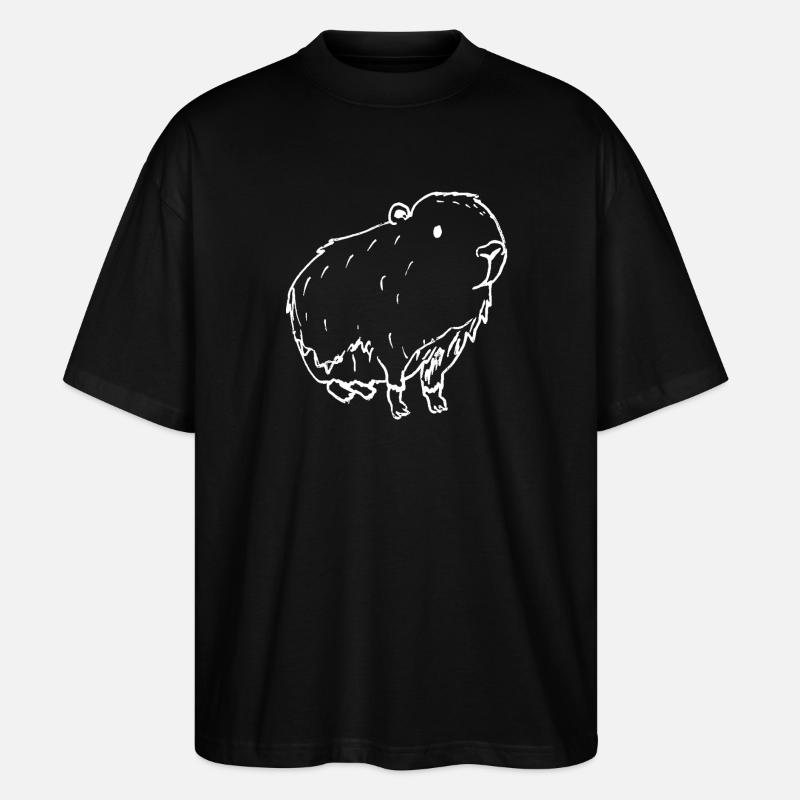 Blanc abstrait de Kapybara - T-shirt bio Blaster 2.0 coupe oversize Stanley/Stella Unisexe - noir