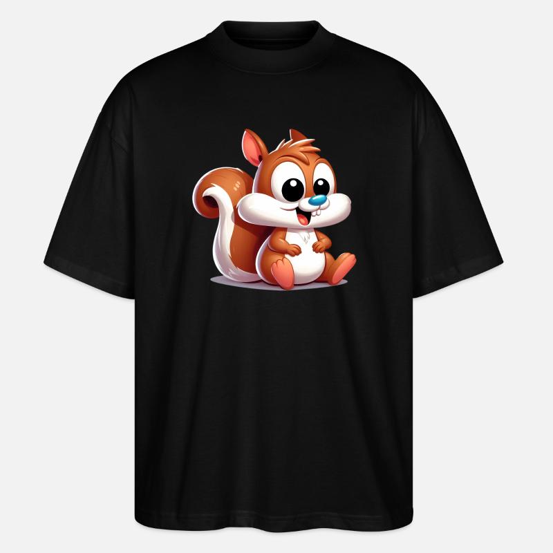 Eichhörnchen - Stanley/Stella Oversized Unisex Bio T-Shirt Blaster 2.0 - Schwarz