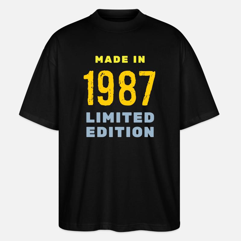1987 - T-shirt bio Blaster 2.0 coupe oversize Stanley/Stella Unisexe - noir