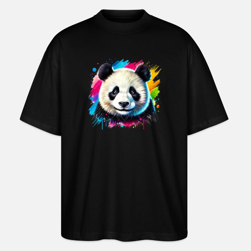 Panda - T-shirt bio Blaster 2.0 coupe oversize Stanley/Stella Unisexe - noir