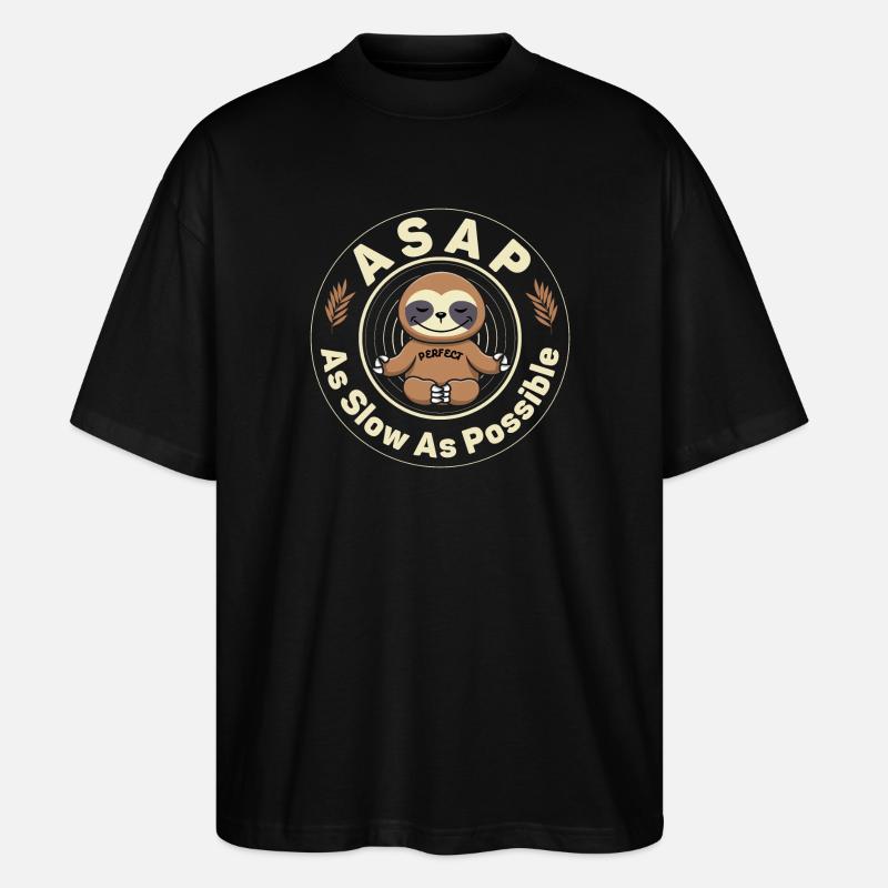 So langsam wie möglich - Stanley/Stella Oversized Unisex Bio T-Shirt Blaster 2.0 - Schwarz