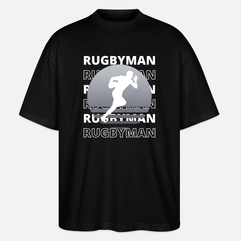 Rugbyman, sportif et dynamique - T-shirt bio Blaster 2.0 coupe oversize Stanley/Stella Unisexe - noir