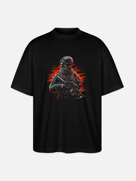Forces spéciales - T-shirt bio Blaster 2.0 coupe oversize Stanley/Stella Unisexe - noir