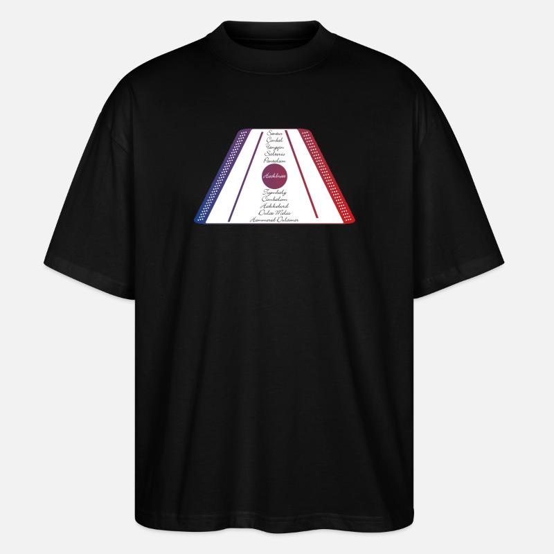 Dulcimer bleu rouge - T-shirt bio Blaster 2.0 coupe oversize Stanley/Stella Unisexe - noir