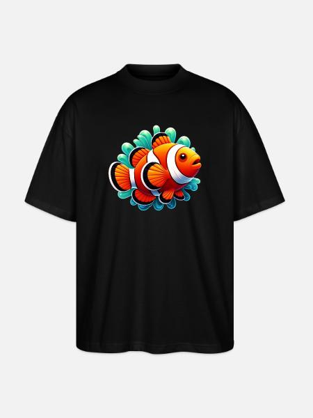 Clownfish - Stanley/Stella Oversized Unisex Organic T-shirt Blaster 2.0 - black