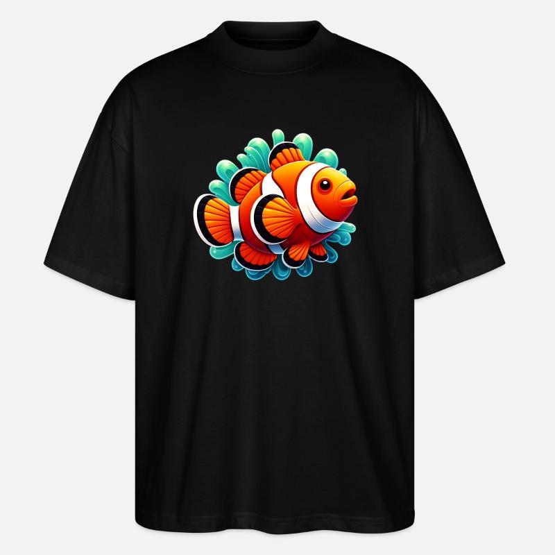 Clownfisch - Stanley/Stella Oversized Unisex Bio T-Shirt Blaster 2.0 - Schwarz