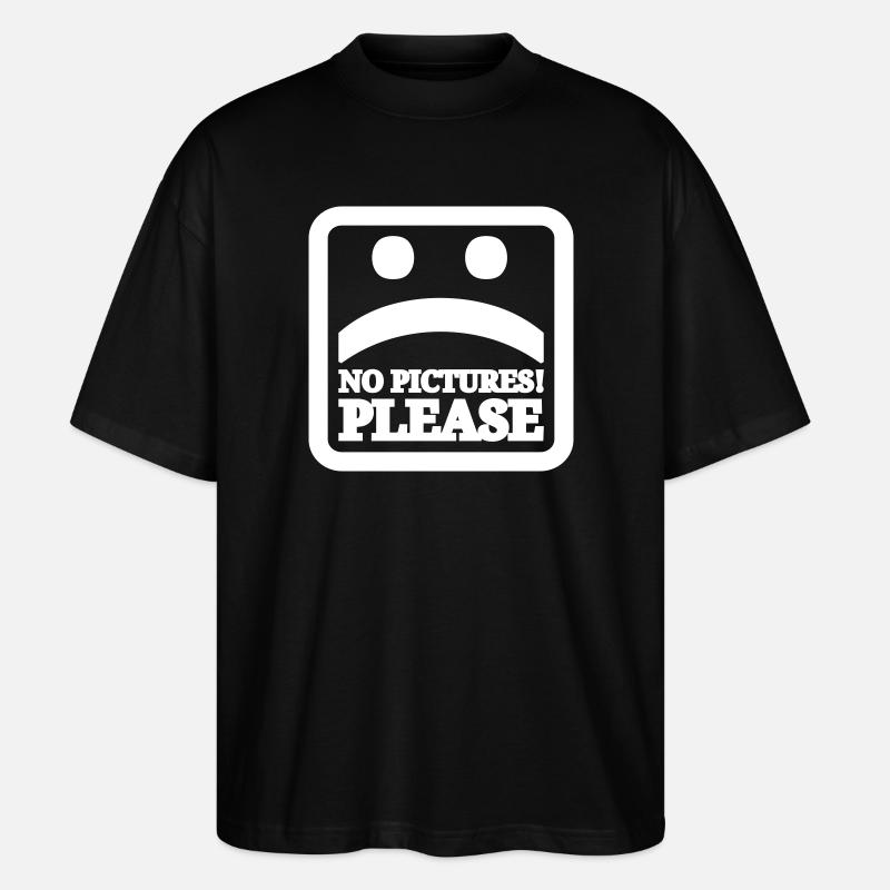 Bitte keine Bilder - Stanley/Stella Oversized Unisex Bio T-Shirt Blaster 2.0 - Schwarz