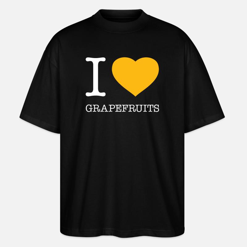 I LOVE GRAPEFRUITS - Stanley/Stella Oversized Unisex Bio T-Shirt Blaster 2.0 - Schwarz