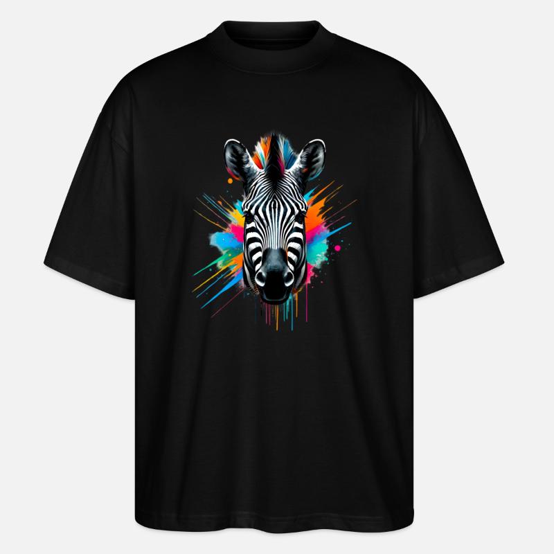 Zebra - Stanley/Stella Oversized Unisex Bio T-Shirt Blaster 2.0 - Schwarz