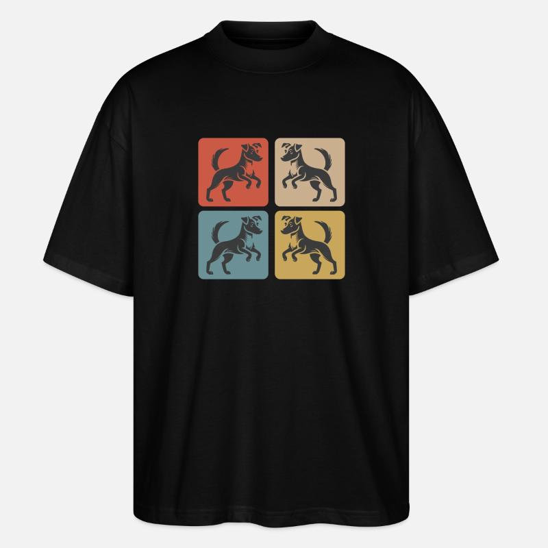 Jack Russell Terrier Design - Stanley/Stella Oversized Unisex Bio T-Shirt Blaster 2.0 - Schwarz