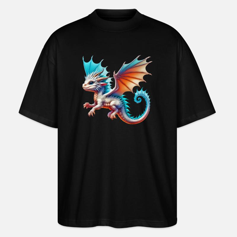 Drache - Stanley/Stella Oversized Unisex Bio T-Shirt Blaster 2.0 - Schwarz