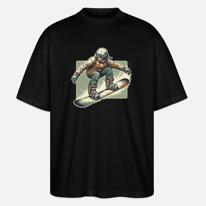 Snowboarder - Stanley/Stella Oversized Unisex Bio T-Shirt Blaster 2.0 - Schwarz