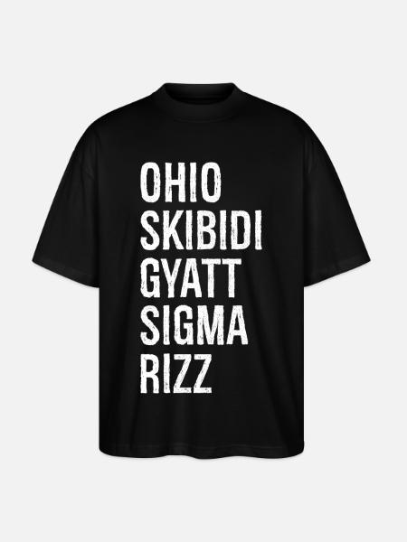 ohio skibidi gyatt sigma rizz - Stanley/Stella Blaster 2.0 Økologisk Oversized Unisex T-skjorte - svart