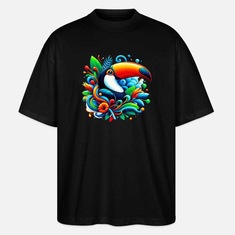 Tukan - Stanley/Stella Oversized Unisex Bio T-Shirt Blaster 2.0 - Schwarz